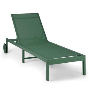 CHAISE LONGUE Chaise longue - BLUMFELDT Lucca Lounger - Transat en polyester et aluminium - 4 positions - Vert