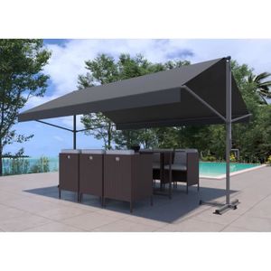 STORE - STORE BANNE  Iseo - Store banne double pente Gris 3780 x 1500-1