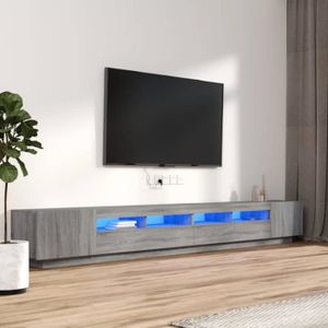 MEUBLE TV HEN - Ensemble de meubles TV avec lumières LED 3 p