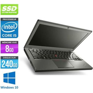 Vente PC Portable Pc portable Lenovo X240 - i5 - 8Go - 240 Go SSD - 12,5'' - W10 pas cher Vente PC Portable Pc portable Lenovo X240 - i5 - 8Go - 240 Go SSD - 12,5'' - W10 pas cher