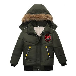 Manteau Veste Duffle Coat Enfant Chiné Garçon Taille 6 à 14 ans