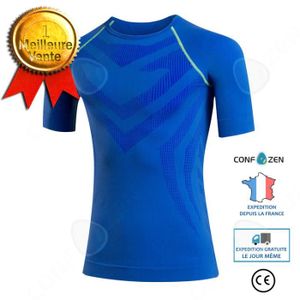 T-SHIRT MAILLOT DE SPORT CONFO® T-shirt de sport pour hommes, ligne rouge n