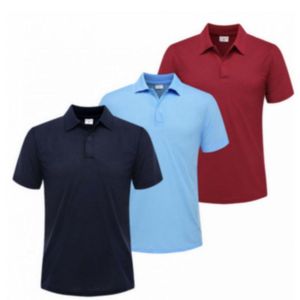 POLO Polo homme à manches courtes ( lot de 3 ) bleu marine – bleu ciel – rouge 