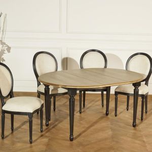 TABLE À MANGER SEULE Table de repas ARLINGTON Noire - ROBIN DES BOIS - 