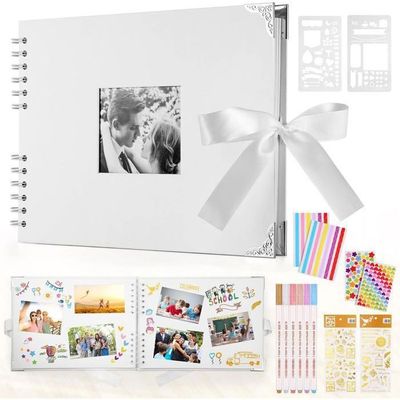 Album Photo Mariage Traditionnel 10x10 Pouces (25x25cm) Blanc CELLINI DESIGNS - Cadeau Couple Anniversaire