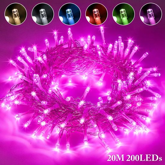 Guirlande Décorative Rose Effet Métal 2 Mètres - Pour Sapin De Noël, Mariage, Fêtes, Intérieur/extérieur - 6