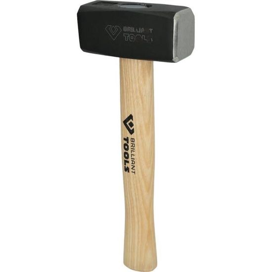 Maillet En Plastique BRILLIANT TOOLS 32 Mm - Manche En Frêne, Tête Remplaçable Acétate - Longueur 28 Cm