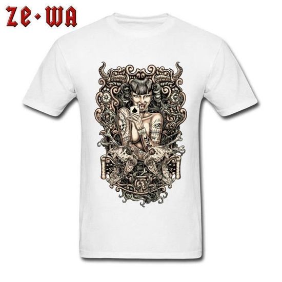 T-shirt Craft Cult - Noir - Gothique - Chapelle Du Destin - Taille 2XL - Imprimé Recto/verso