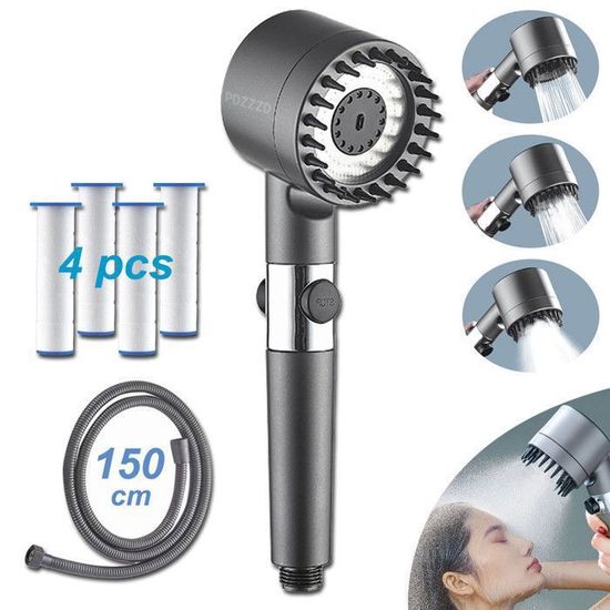 Pommeau De Douche, 5 Modes Jet Haute Pression, Douchette à Main Haute