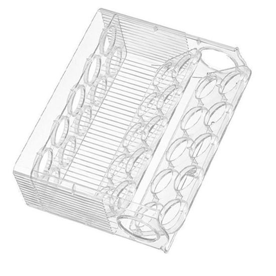 Lot 2pcs support œufs hermétique pour frigo, conteneur tiroir 2 étages