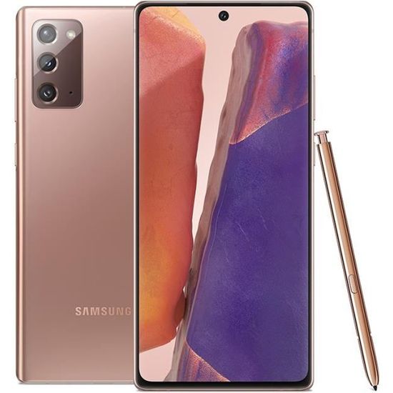 SAMSUNG Galaxy Note20 N981U 5G - Smartphone portable débloqué (Ecran : 6.7 pouces - 128Go - Nano-SIM - Android) - Bronze mystique