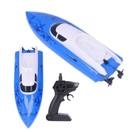 4DRC Bateau Télécommandé avec lumière LED pour Enfants, 20 MPH, Bateaux de Course RC Haute Vitesse 2,4 GHz pour Lacs, récupération de chavirage,Jouets de Piscine pour Enfants et Adultes