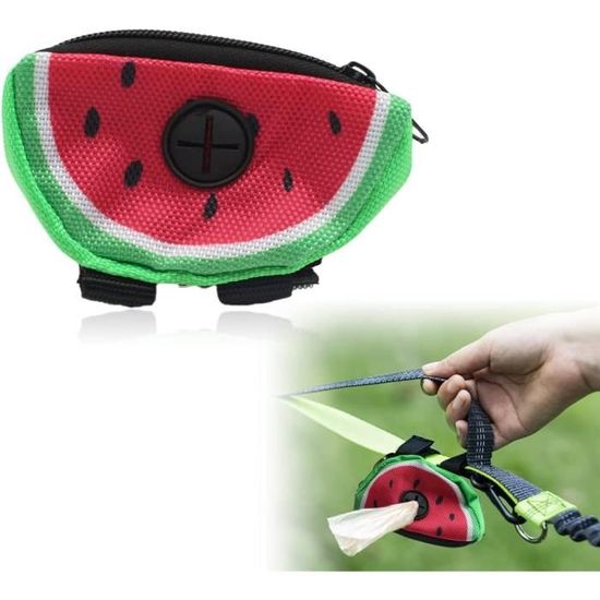 Lot De 2 Distributeurs De Sacs à Crottes Pour Chien - Accrochables à La Laisse, Avec Fermeture éclair, Rose
