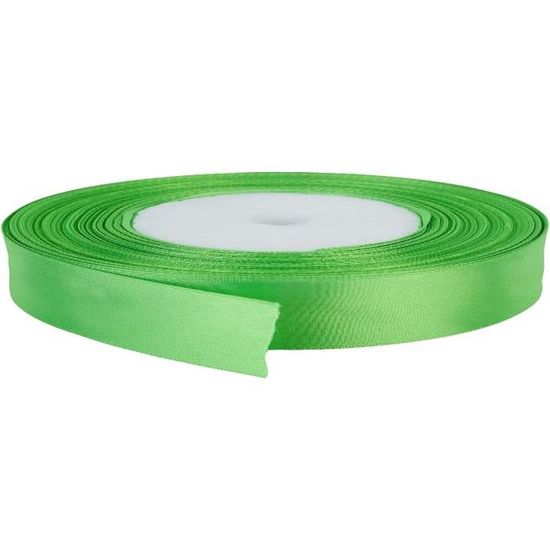Rouleau De Ruban Vert \\ 6 Mm X 25 M \\ Satin Double Face Aux Couleurs ...