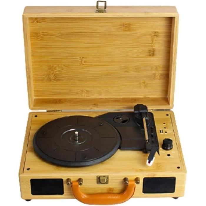 Platine Vinyle Vintage Technosonic MT-PH02W - Avec Ampli/tuner FM Et Enceintes - Marron