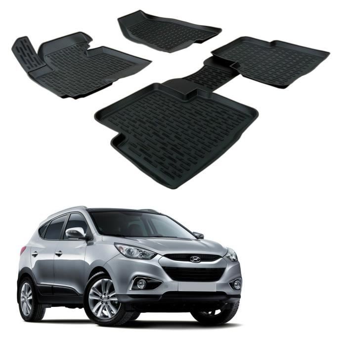 SCOUTT | 3D Tapis De Sol En Caoutchouc Premium Compatible Avec HYUNDAI ix35 2010-2015 4 pcs