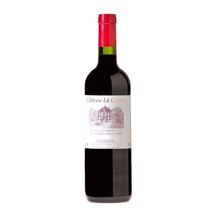 Château La Capelle 2018 - 6 bouteilles - Médaille d’Or- Vin Rouge Bordeaux Supérieur AOC
