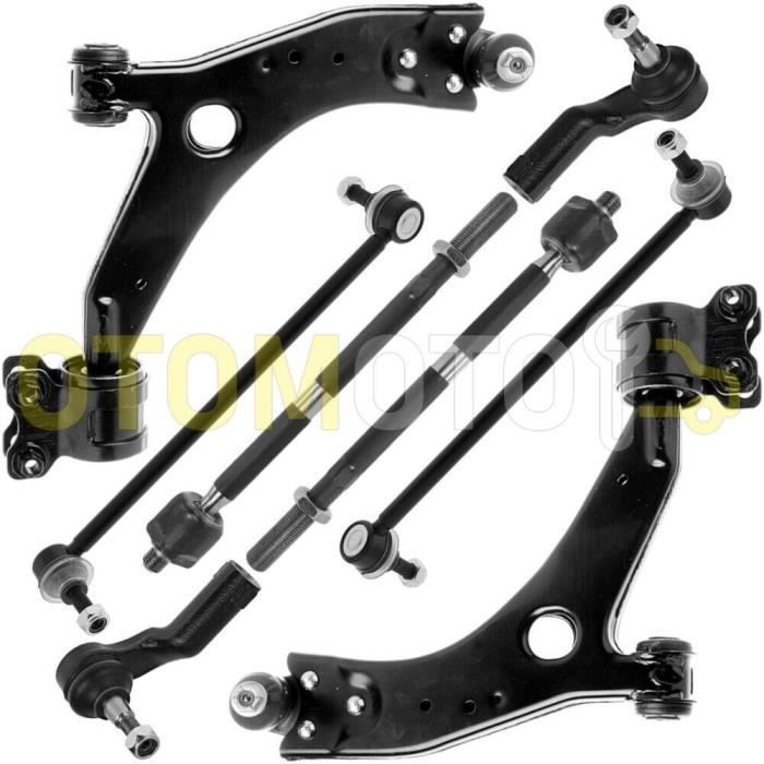 Kit bras de suspension avant compatible FORD FOCUS 2 II C-MAX triangle, rotule, biellette 8 pièces