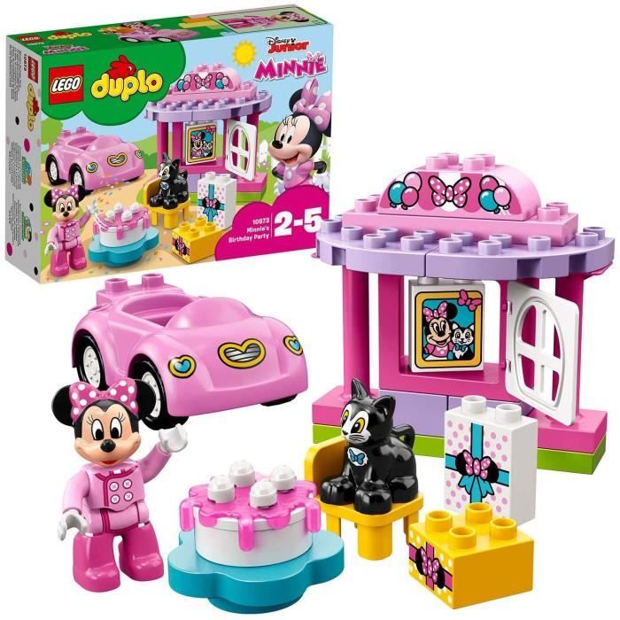 10873 Duplo La Fête d'anniversaire De Minnie Jeu De Construction avec Une Figurine Et Voiture Jouet pour Enfant 2 - 5 Ans