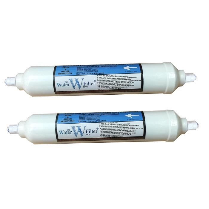 Lot de 2 filtres externes en ligne Compatibles GE LG Samsung Daewoo Bosch Raccordement instantané: Gros électroménager