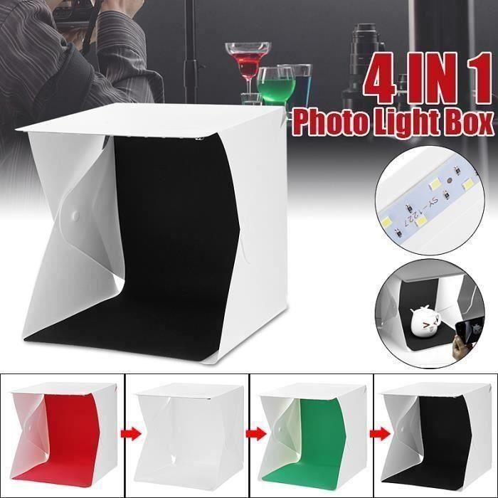 MEI LED Softboxs USB Lampe Pliable 4 Couleurs Fond Studio Photographie