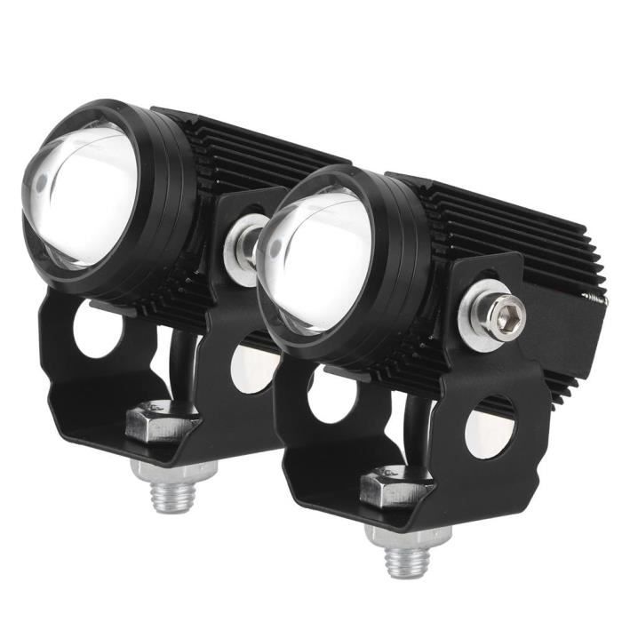phare de moto Lampe de travail à LED 40W avec petit ventilateur pour le refroidissement 4000LM couleur blanc jaune universel