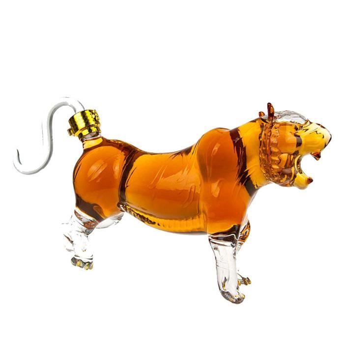 Carafe de whisky animal personnalisé carafe de vin rouge Animal, verre en cristal sans plomb soufflé à la main, bouteille