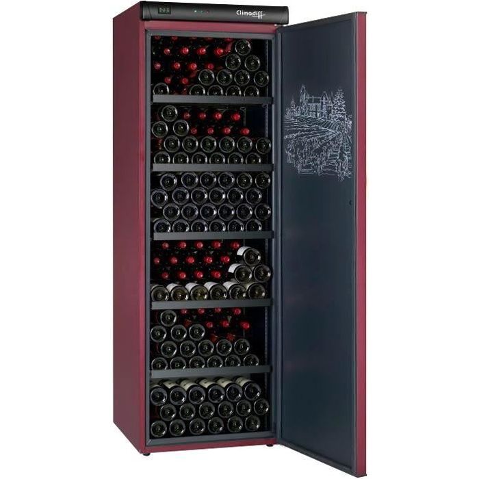 CLIMADIFF CVP265 - Cave à vin de vieillissement - 264 bouteilles - Pose libre - Classe A - L 62 x H 186 cm