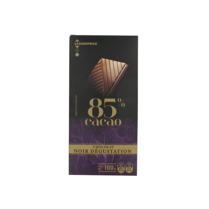 Chocolat noir dégustation Leader Price- 100g