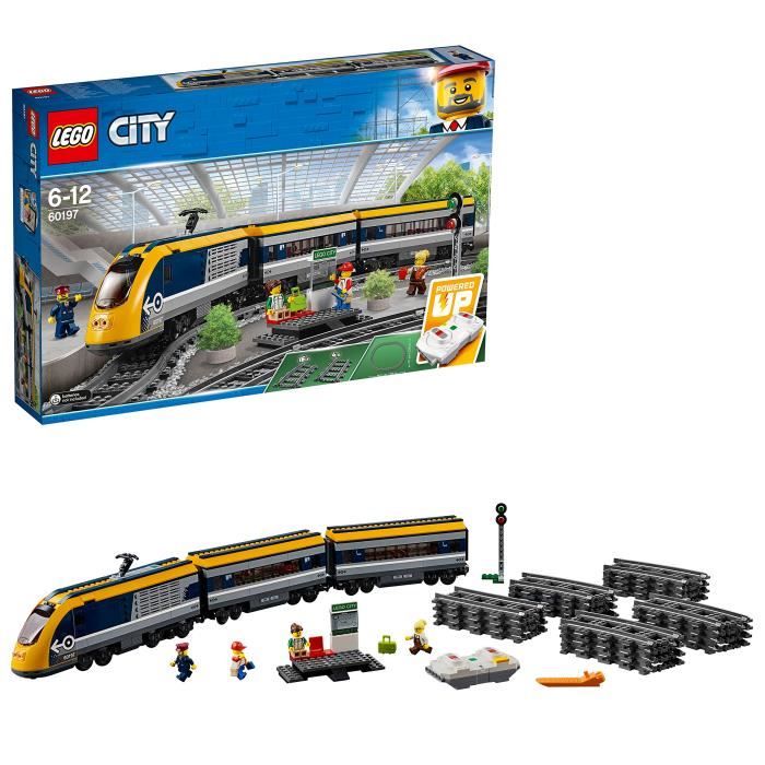 Lego 60197 Ville Toy Train Passenger Rc, Construction Set piste pour les enfants 3XBOP4