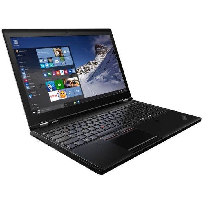 Lenovo ThinkPad P51 20HH - Core i7 7820HQ - 2.9 GHz - Win 10 Pro 64 bits - 16 Go RAM - 512 Go SSD TCG Opal Encryption 2, NVMe