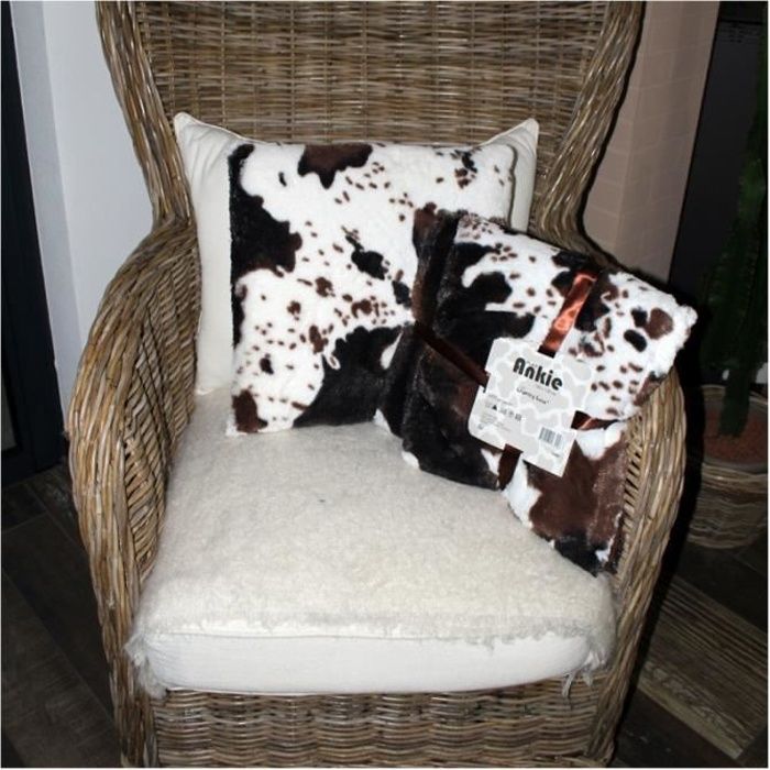 Coussin façon PEAU DE VACHE 45x45cm.