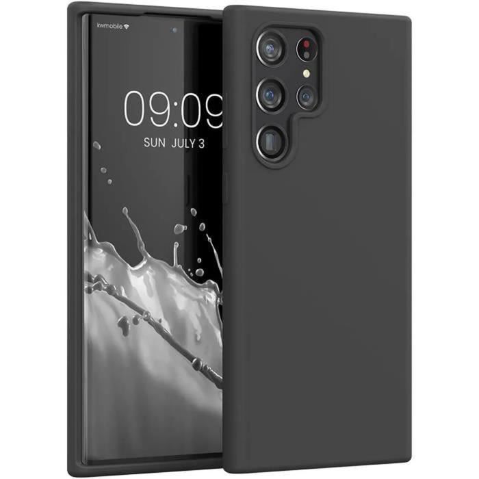 Coque Galaxy S22 ultra Coque Silicone Gel Ultraslim Noir Tpu