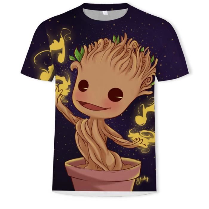 T-shirt imprimé en 3D - de gardien la - Bleu-ciel-Noir