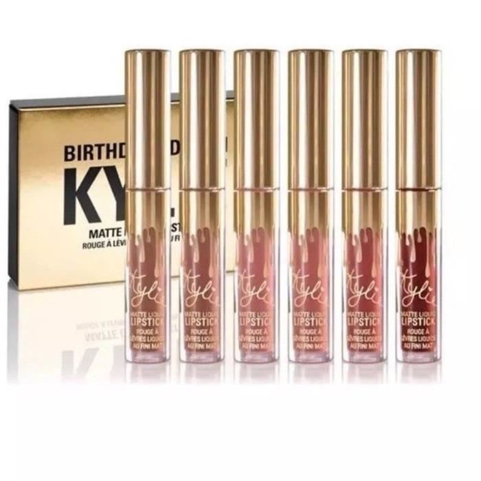6 couleurs mat rouge à lèvres Lip Kit Gloss couleurs à la mode