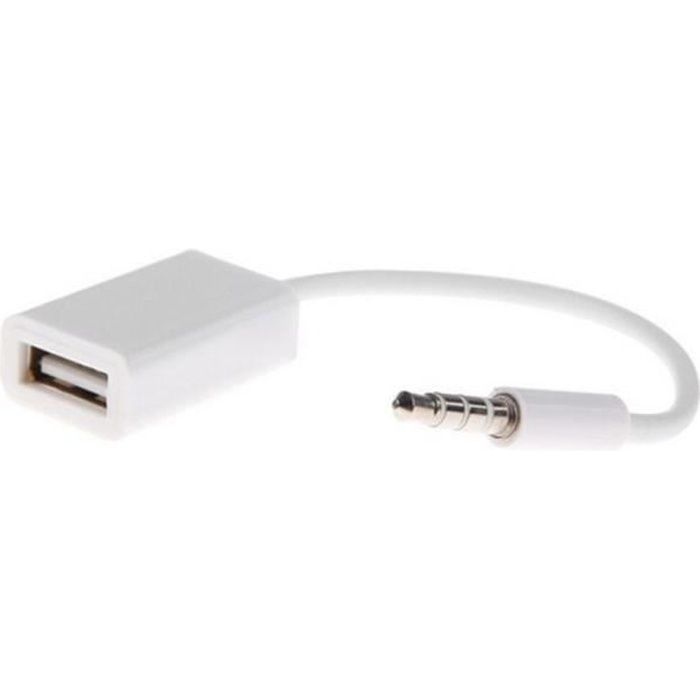 3.5mm Male AUX Audio Prise de courant Jack Vers USB 2.0 Femelle Convertisseur Cable Cordon De Voiture MP3 POUR Smartphone
