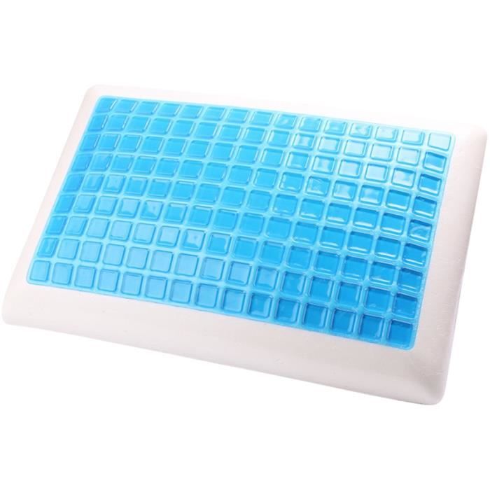 Oreiller Frais D'éTé Oreiller à MéMoire de Rebond Lent Oreiller en Caoutchouc de Silicone de Soins de Santé
