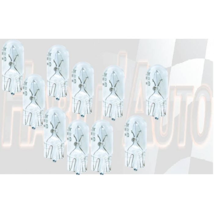 10 ampoules wedge 12V 5W T10 W2.1x9.5D