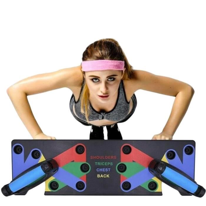 Poignées de Pompe, Support Pliable 9 en 1 avec poignée pour Salle de Musculation, entraînement à la Maison, Pratique Musculaire 2Pcs