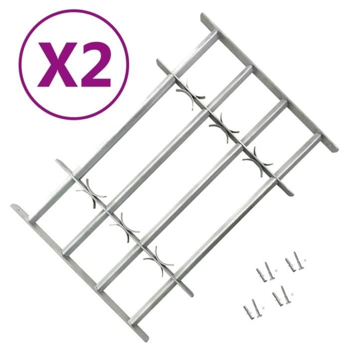 Grilles réglables de sécurité de fenêtres 2 pcs 1000-1500 mm YES5325