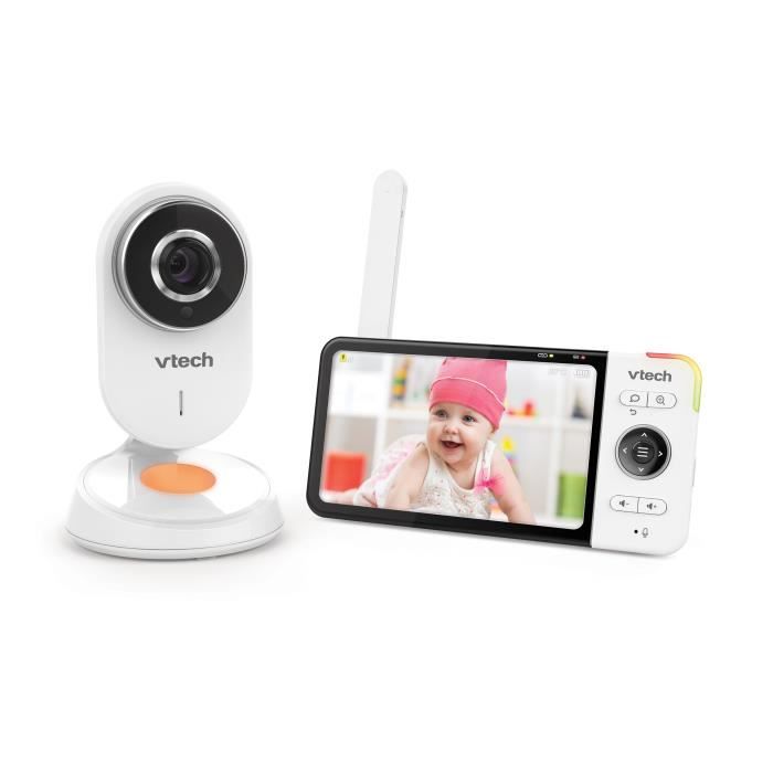 VTECH - Babyphone Vidéo Wide View HD (Écran 5 Ultra Plat HD - Veilleuse) - BM818