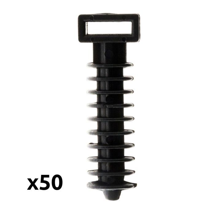 50 embases à chevilles noir
