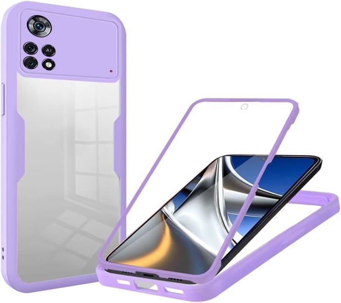 Custodia Flip in Pelle Marrone Magnetica per Xiaomi Poco X4 Pro 5G Olio