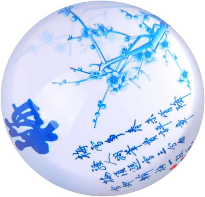 IWOWHERO Presse-papiers Hémisphères En Verre Sophistiqués De 40 Mm