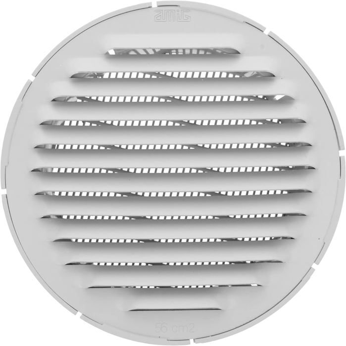 Grille de ventilation ronde en Aluminium avec moustiquaire Grilles d ...