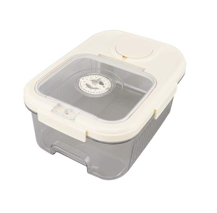 Distributeur de riz boîte de conservation pour aliments secs avec couvercle poignée et tasse à mesurer