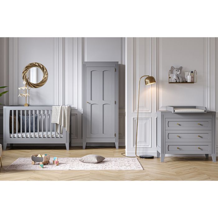 Chambre complète 1 porte Vox - 144 x 75 x 80cm - Gris Chambre complète 1 porte Vox - 144 x 75 x 80cm - Gris