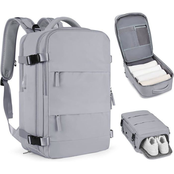 Sac dos Cartable camping Voyage Randonnee alpinisme homme femme backpack rucksack Gris
