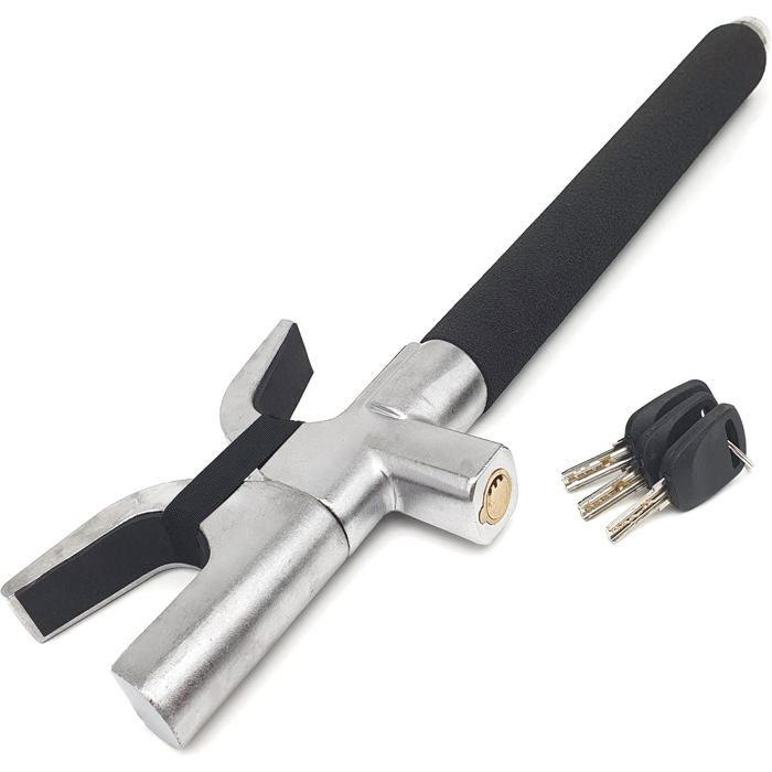 RADIKAL RK1002 Canne Antivol Voiture – Bloque Volant Premium + Marteau Brise-Vitre