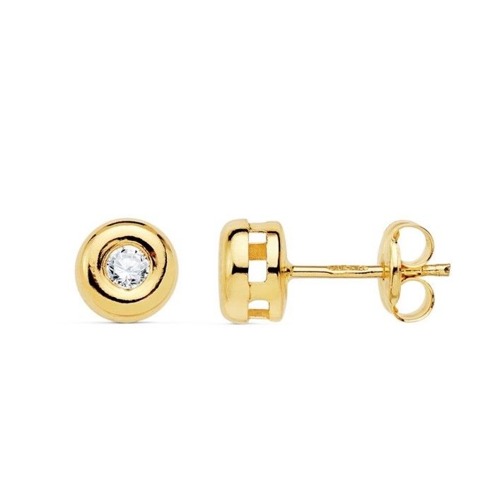 Boucles D'oreilles En Or 18 Carats Avec Diamants - Style Boucle Classique - Occasion, état à Vérifier